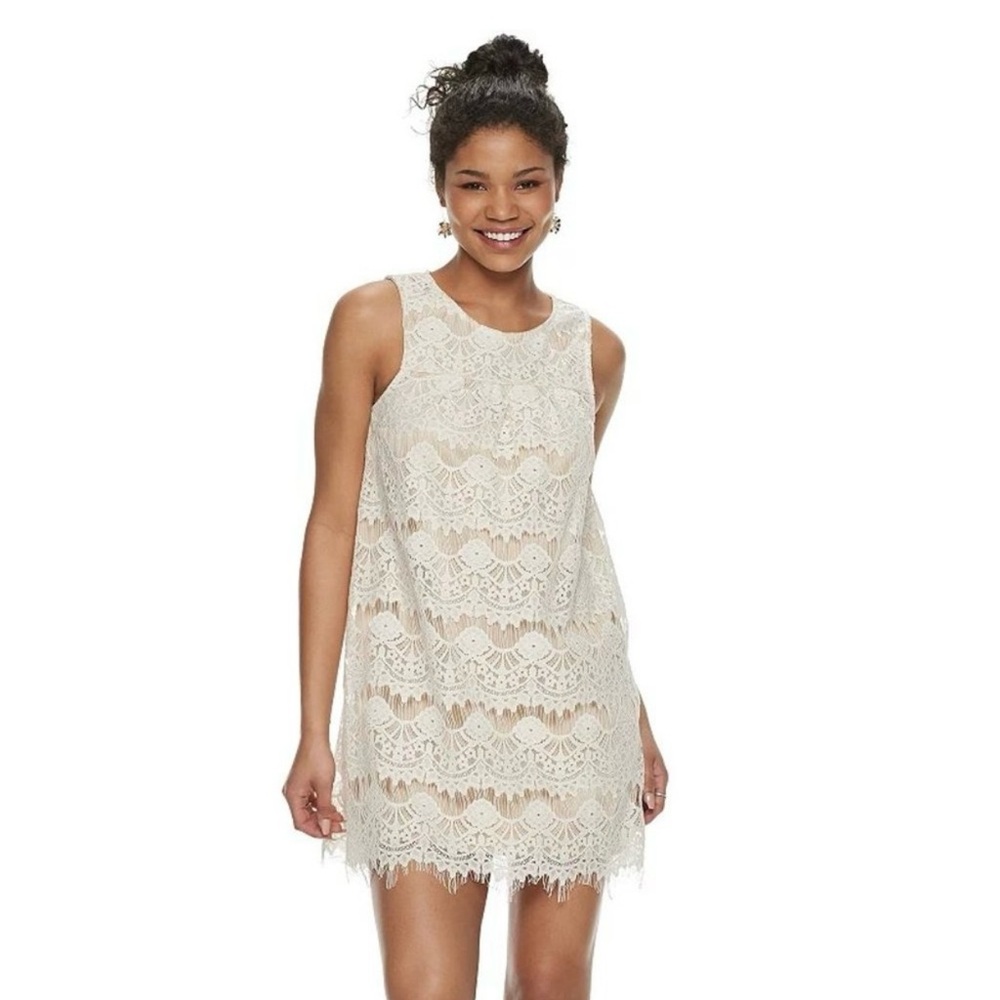 Speechless Cream Lace Top